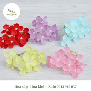 Hoa cẩm tú cầu bằng sáp (1 chùm 6 nhánh nhỏ)