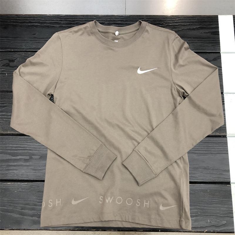 Nike Áo Thun cotton swoosh Cổ Tròn Dài Tay Thời Trang Thể Thao Dành Cho Nam 2023 dz3044