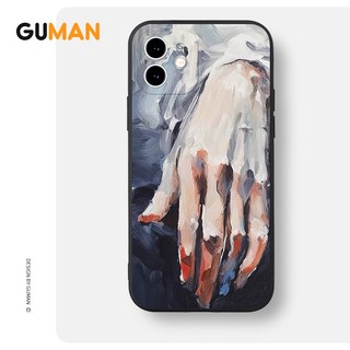 Ốp lưng GUMAN Mềm độc lạ màu đen dễ thương đẹp Cho iPhone 17 16 15 14 13 12 11 Pro Max SE 2020 X XR XS 8 7 ip 6S 6 Plus kute XYB1116