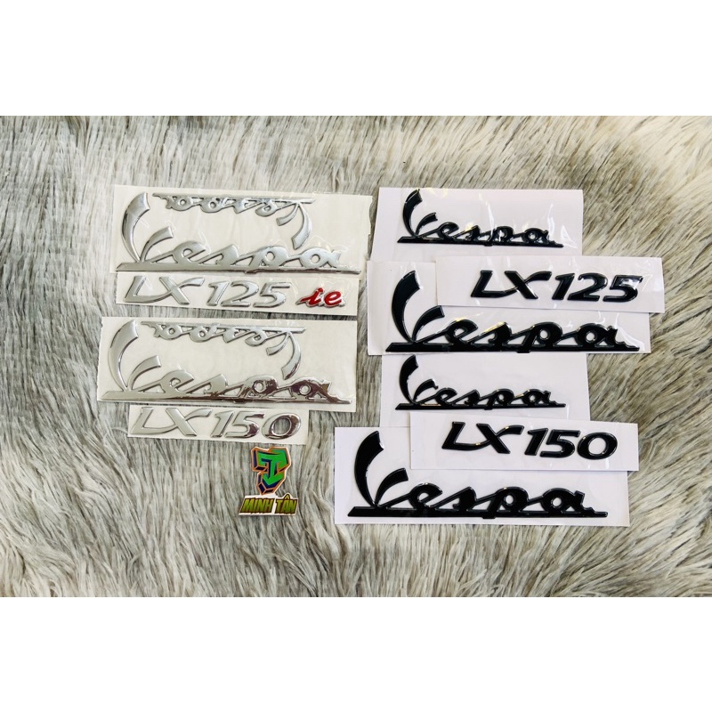 Tem chữ nổi Vespa Lx125 - Lx150 hàng cao cấp