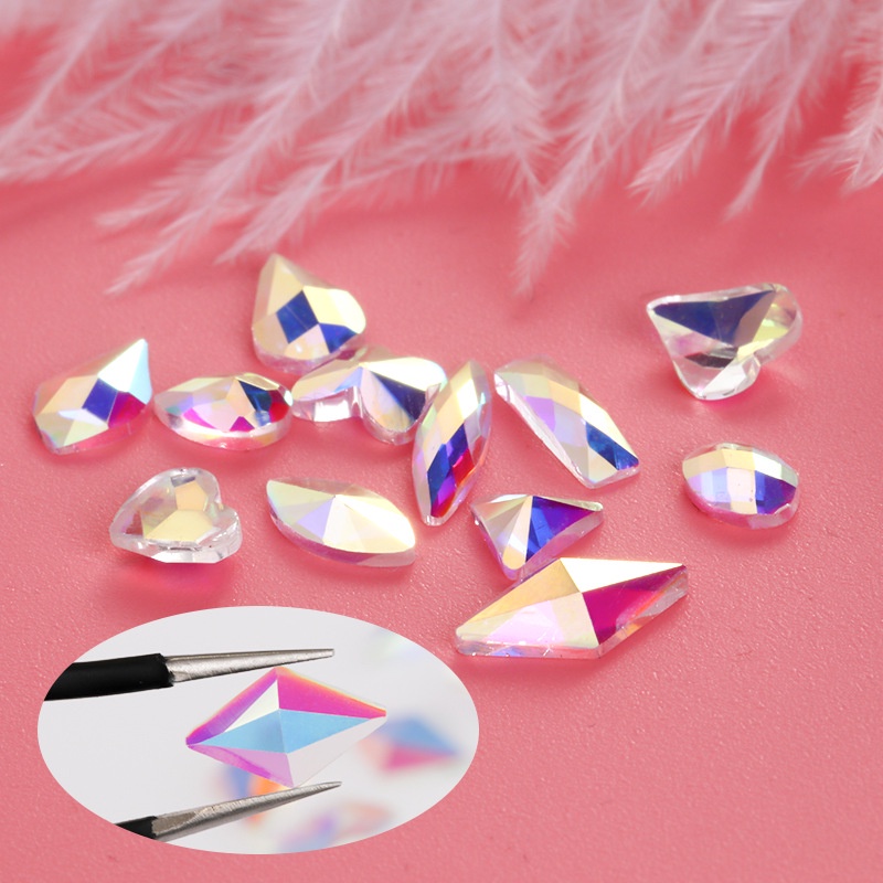 Bộ 10 Mũi Khoan Dẹt Trong Suốt Dùng Làm Trang Sức Diy