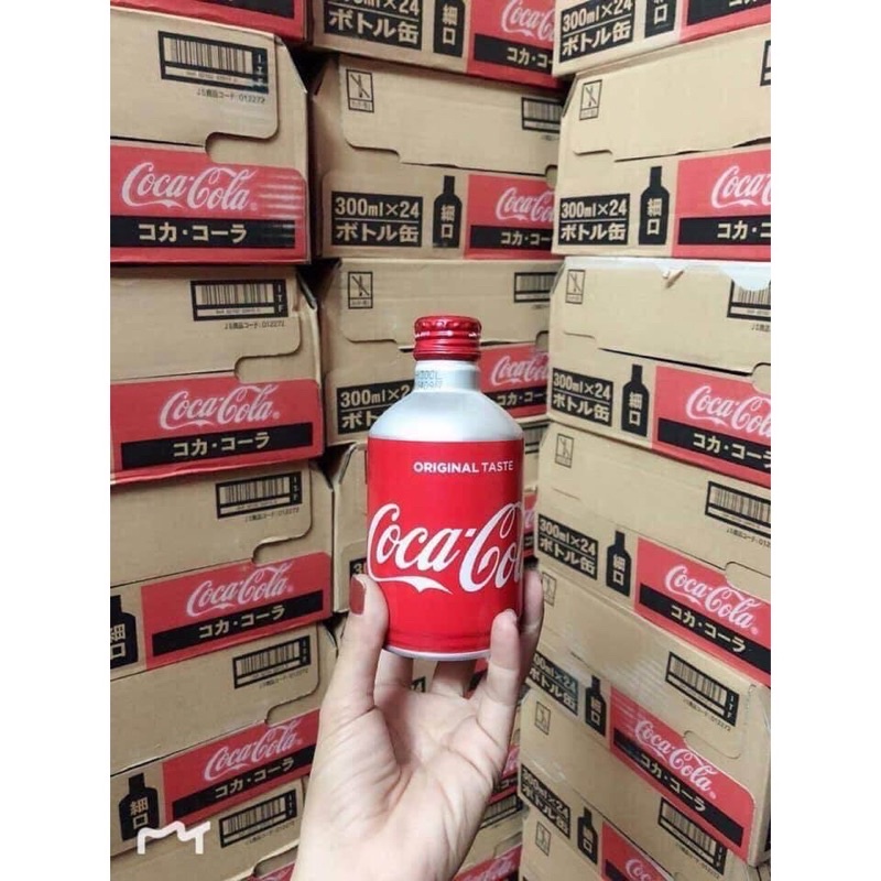 Coca Cola Nhật chai nhôm nắp vặn 300ml (Date 06/2024)