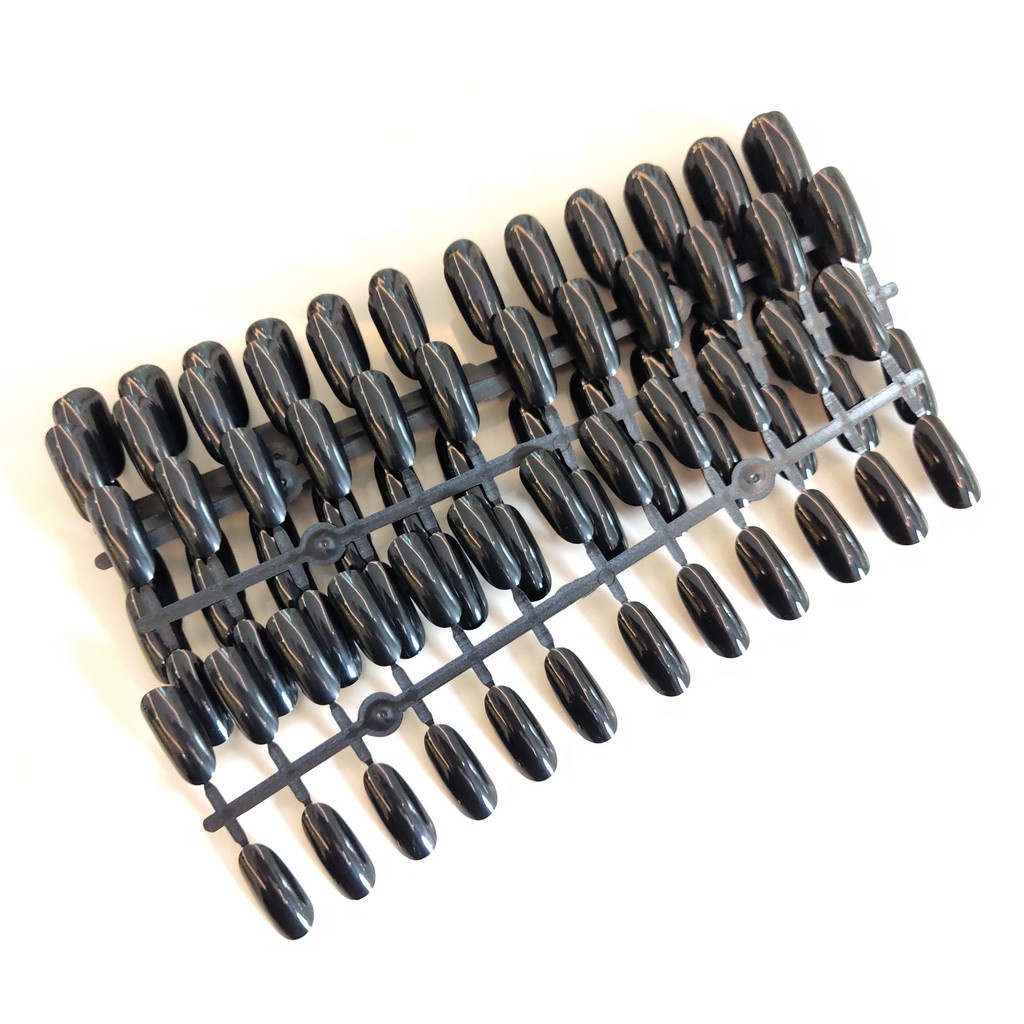 Túi Móng Vĩ Tròn Tập Vẽ Nail 4 Màu Trong, Đen, Trắng, Đục 240 Móng Vĩ Xương Cá chuyên dụng ngành Nail