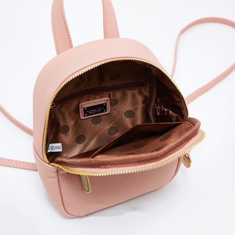 IELGY Ba Lô Da Pu Sức Chứa Lớn Phong Cách Hàn Quốc Đơn Giản Cho Nữ