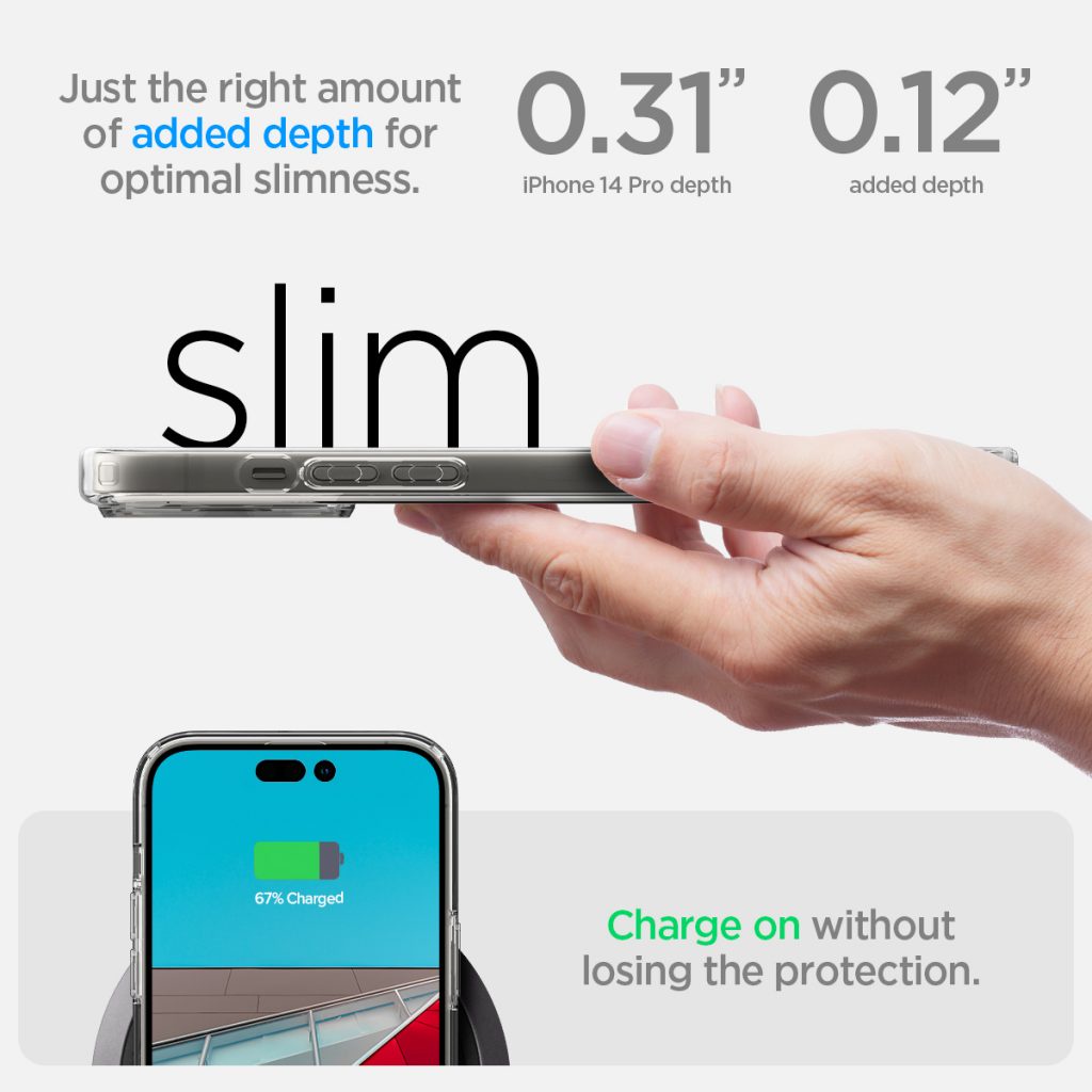 Ốp Lưng Trong Suốt Spigen Ultra Hybrid Crystal Clear Dành Cho iPhone 14/13 Series