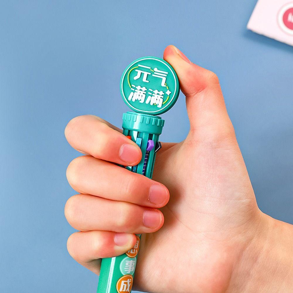 Set 10 Bút Bi Nhiều Màu Sắc Dùng Trong Trường Học / Văn Phòng