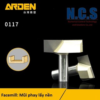 ARDEN 0117 - Mũi dao phay gỗ CNC lấy nền, soi mặt bàn D20,22,25,30,35,40;44.5mm