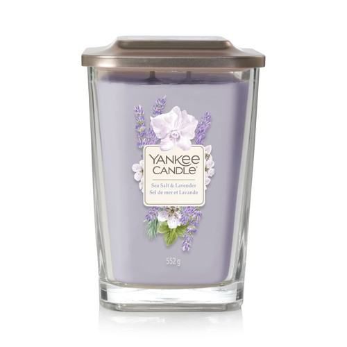 Nến thơm YANKEE Hoa Oải Hương – Sea Salt Lavender YANKEE CANDLE (Ly Vuông)