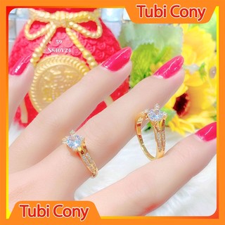 Nhẫn nữ mạ vàng đính xoàn mẫu 59.0.33.07.051122