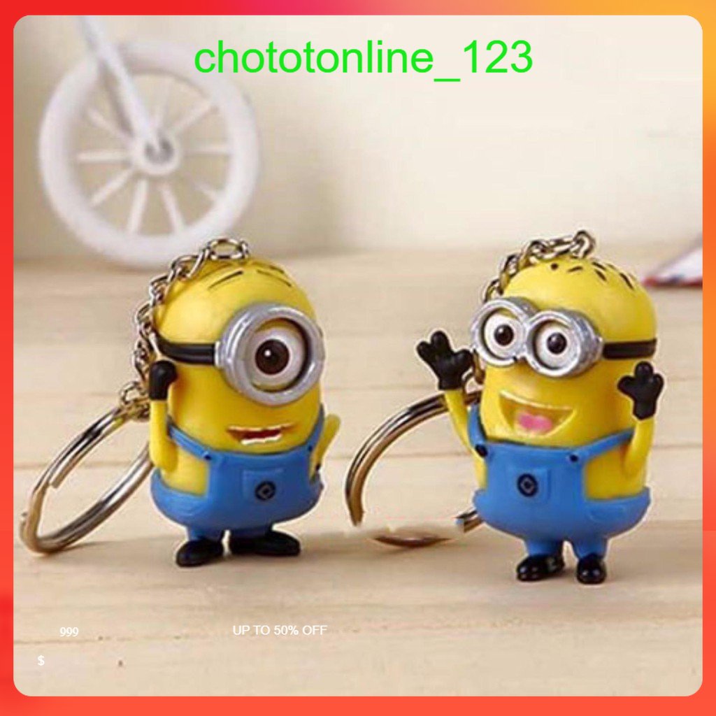 BỘ 2 MÓC KHÓA MINION BIẾT KÊU