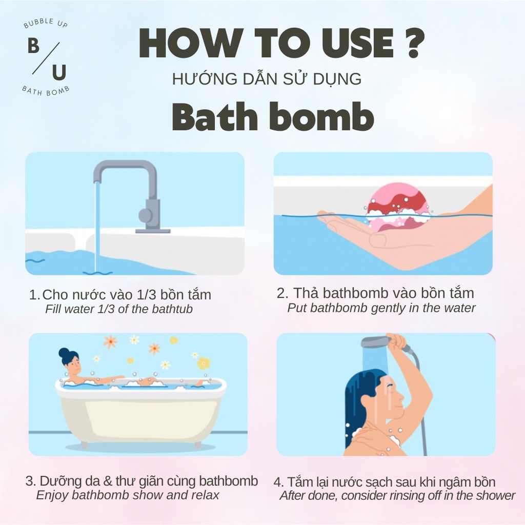 ĐỦ MẪU Bath bomb / Viên sủi / Viên thả bồn tắm