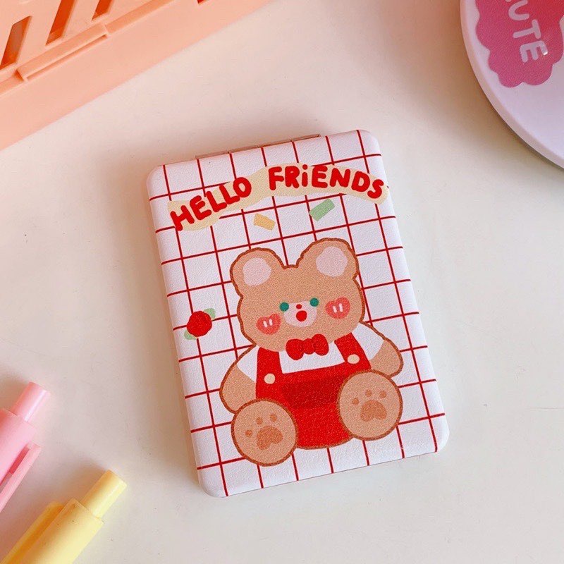 Gương gập mini hai mặt họa tiết dễ thương / Giao Ngẫu Nhiên