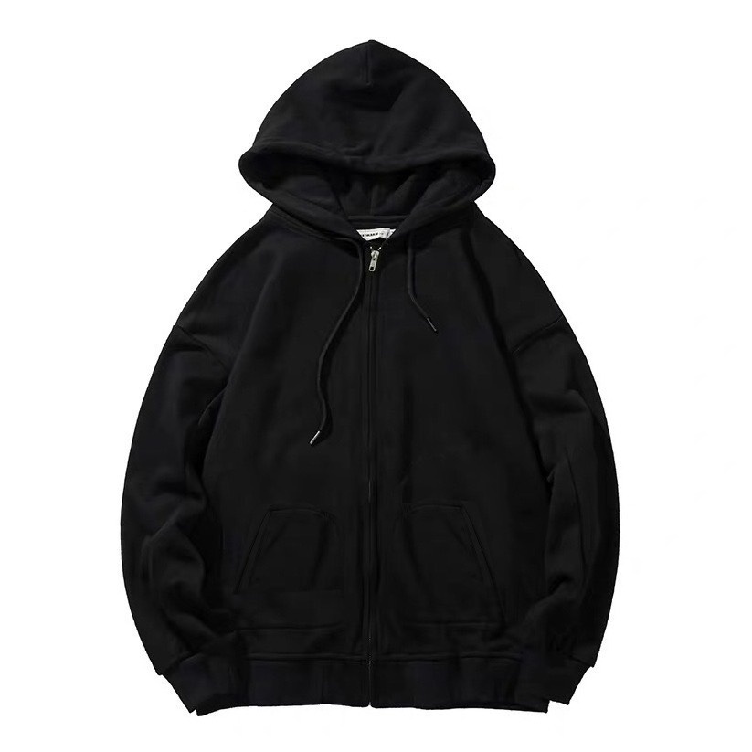 Áo Khoác Nỉ Trơn HOODIE ZIP Unisex Nam Nữ Form Rộng Phong Cách Hàn Quốc Ảnh Thật Có Sẵn | BigBuy360 - bigbuy360.vn