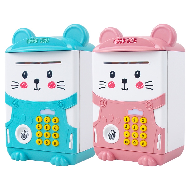 Két sắt vân tay điện tử mini tiết kiệm tiền - Siêu dễ thương - Quà tặng cho bé