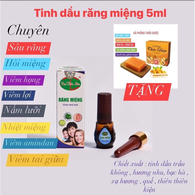 Tinh dầu trị_nấm_lưỡi, nấm_miệng Dạ_thảo_liên[ tinh dầu sâu_răng_hôi_miệng]