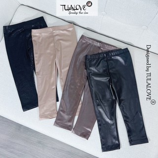 Quần leggin dài cho bé gái vải tráng da cực sành điệu, quần leggin dài quần cho bé gái tulalove