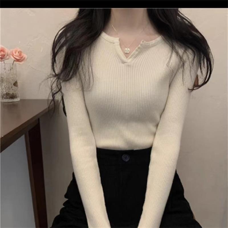 Aphrod Áo Len Cổ Chữ V Thời Trang Mùa Thu Mới Cho Nữ