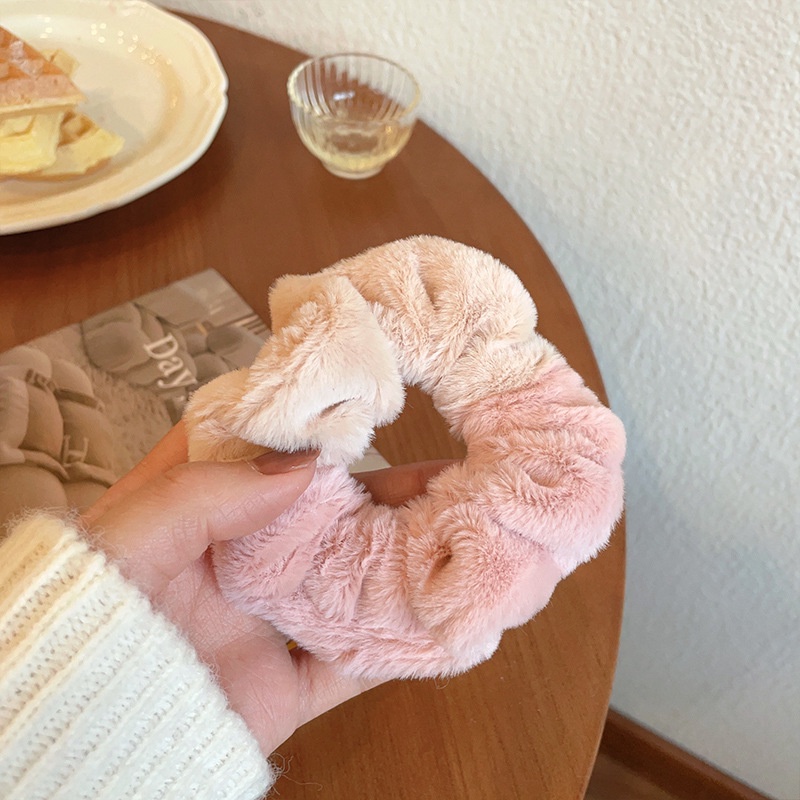 Dây Cột Tóc Lông Nhung Nhiều Màu Đơn Giản Thời Trang Cho Nữ