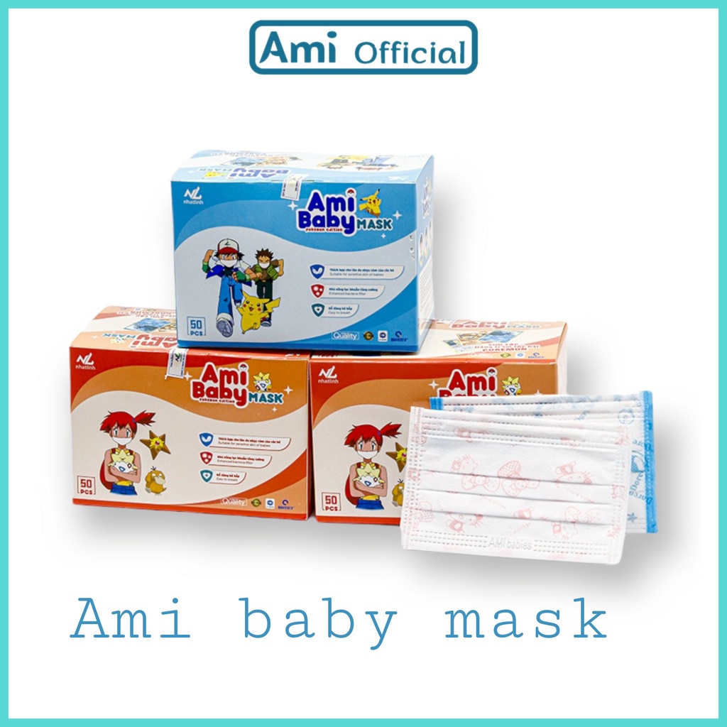 Khẩu trang trẻ em I Mask Kid kháng khuẩn cao cấp an toàn tiện lợi hộp 50 chiếc - Hebi official