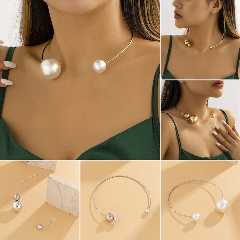Ygt Vòng Cổ Choker Đính Ngọc Trai Giả Màu Trắng Thời Trang Dành Cho Nữ