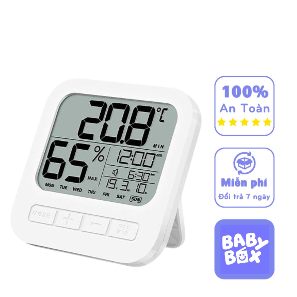 Nhiệt ẩm kế BabyBox đo độ ẩm phòng ngủ thumbnail