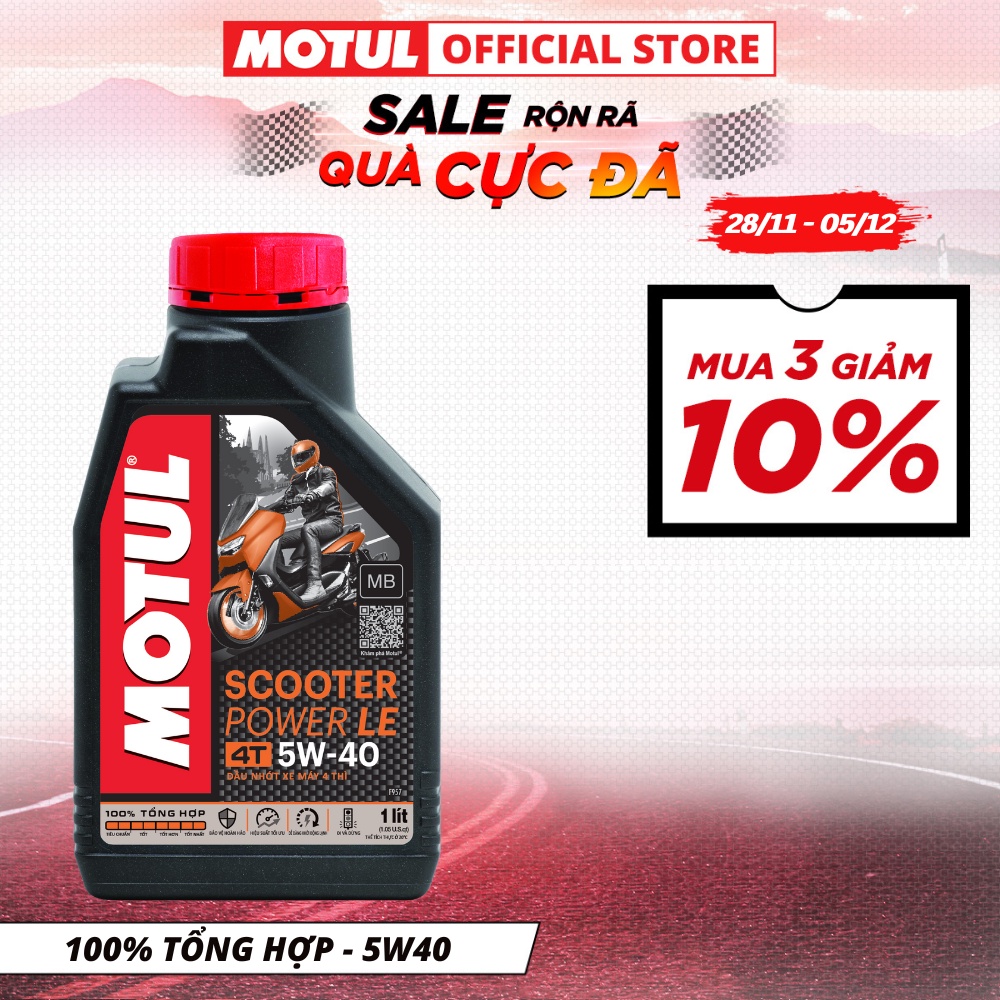 Dầu nhớt xe tay ga MOTUL SCOOTER POWER LE 4T 5W40 1L #9