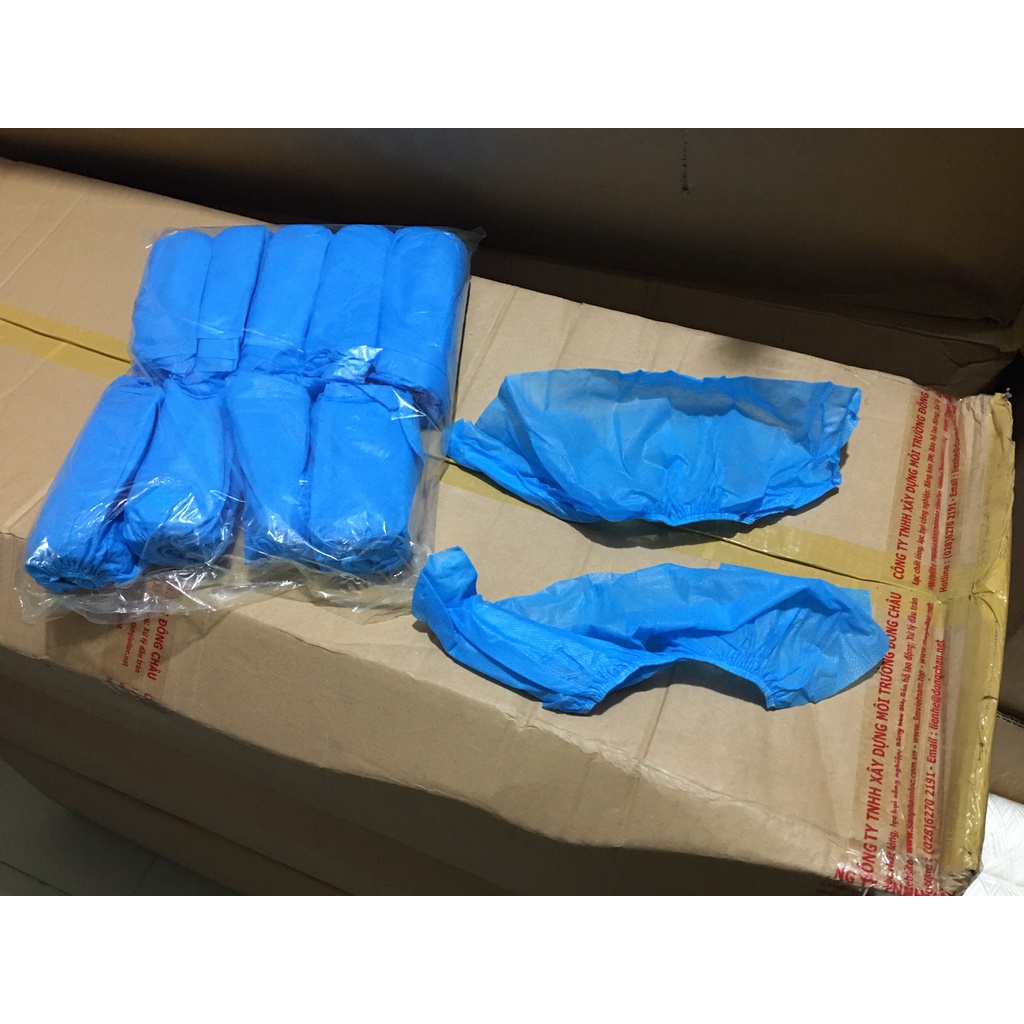 Bọc Giày Phòng Sạch Vải Không Dệt Combo 50 Đôi/Túi Bao Chân Đã Tiệt Trùng - TMT