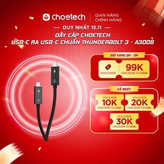 Dây cáp choetech usb-c ra usb-c chuẩn thunderbolt 3 - a3008