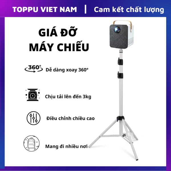 Giá đỡ máy chiếu 3 chân chắc chắn tiện dụng sức chịu đựng cao phù hợp với nhiều loại máy chiếu
