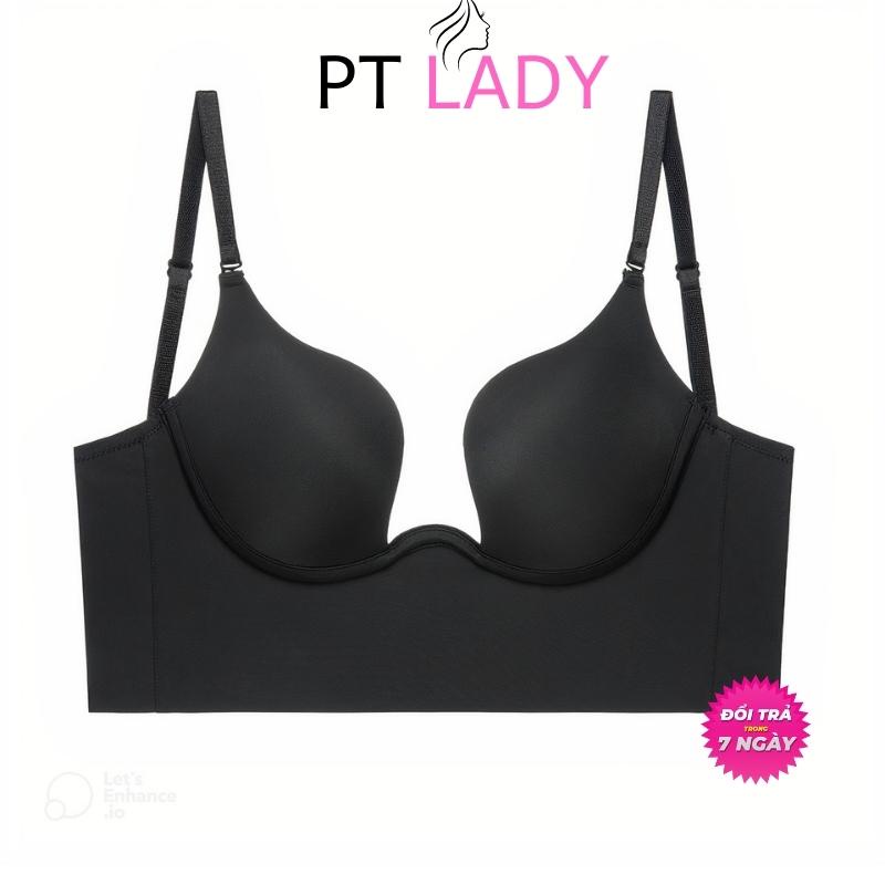 Áo lót chữ U khoét khe có gong không dây nâng ngực tạo khe siêu quyến rũ PT Lady AONGUC 244