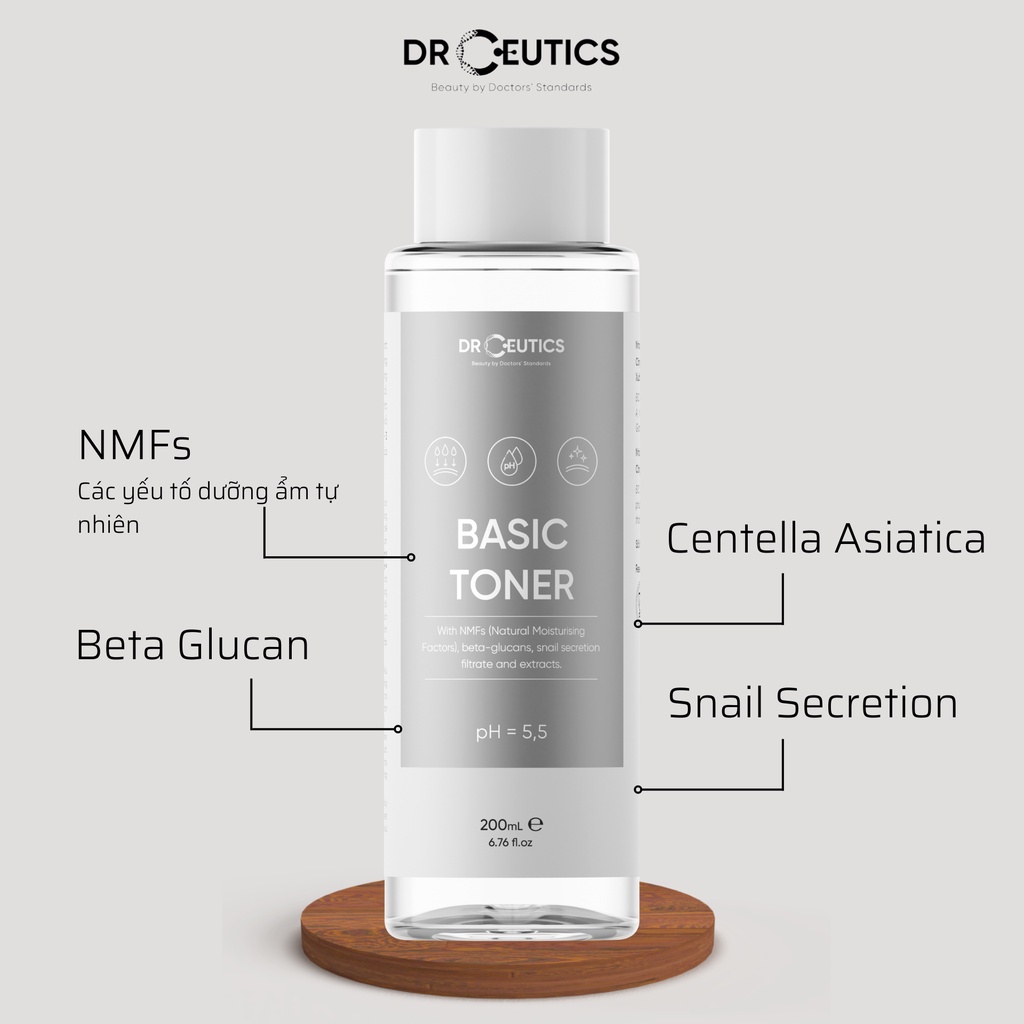 DRCEUTICS Basic Toner Cấp Ẩm Cho Da Dầu