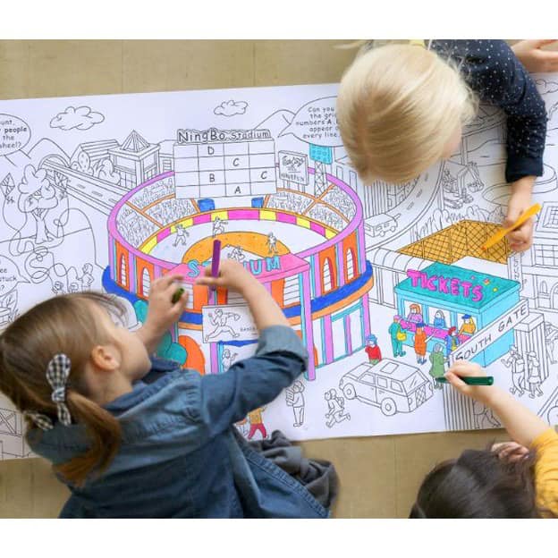 GIẤY CUỘN TRANH TÔ MÀU CẮT DÁN TÔ MÀU 3M CHO BÉ