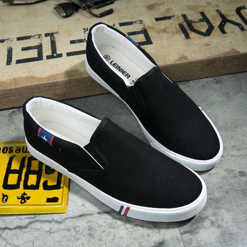 Plus Giày Lười Đế Bằng Chất Liệu Canvas Size Lớn 45 46 47 48 Cho Nam