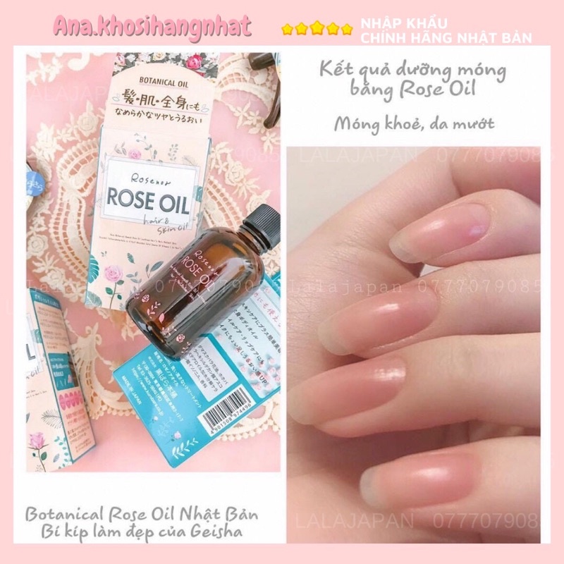 Dầu dưỡng Rose Oil Nhật Bản tinh dầu hoa hồng 60ml