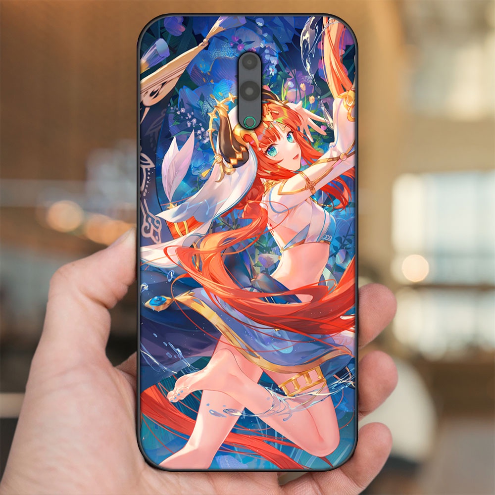 Ốp lưng Oppo Reno viền đen in hình Nilou Genshin Impact