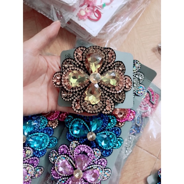 Sỉ 5 kẹp đuôi da đính đá cao cấp gọng 10 phân mẫu mới