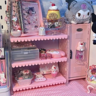 Kệ nhựa 3 tầng mini để bàn - Trang trí decor bàn học Kpop