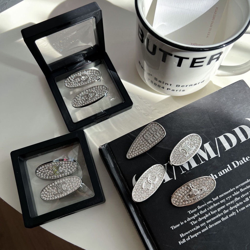 Kẹp Tóc Đính Đá Chữ Thời Trang Sang Trọng Cho Nữ