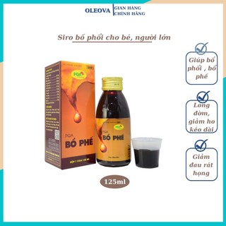 Siro bổ phổi pqa cho bé người lớn bổ phế giảm ho long đờm rát họng oleova rd52