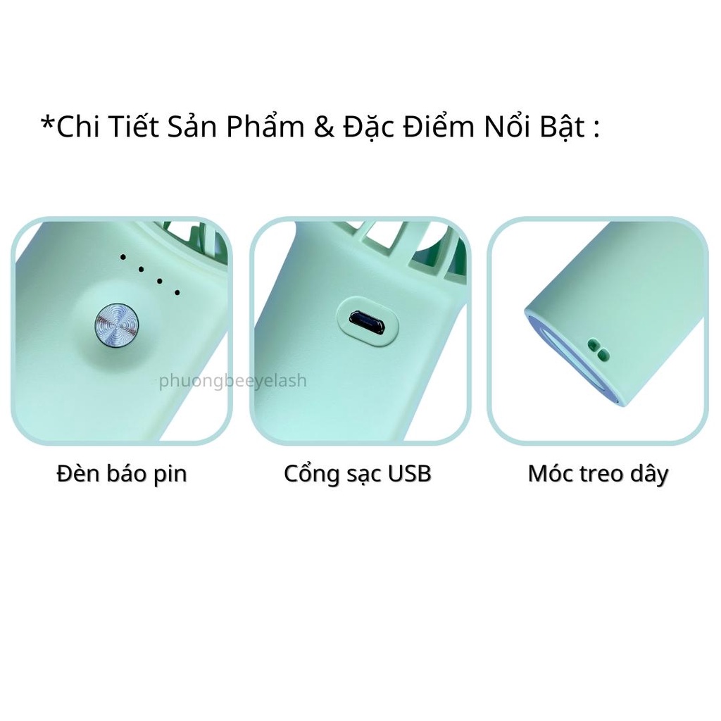 Quạt thổi khô mi nối tích điện cầm tay pin trâu chính hãng yoobao 4000mah