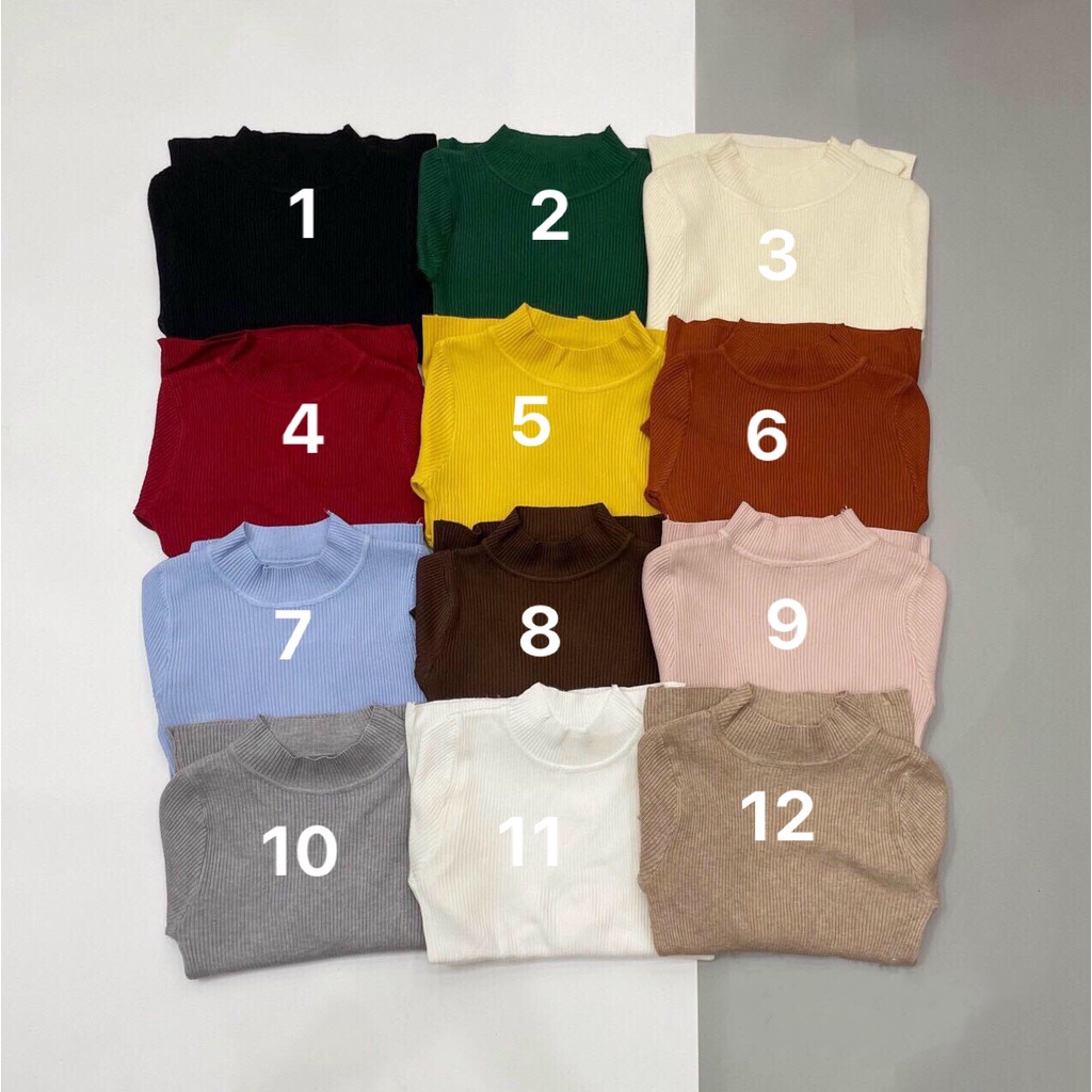 Áo len cổ 3p