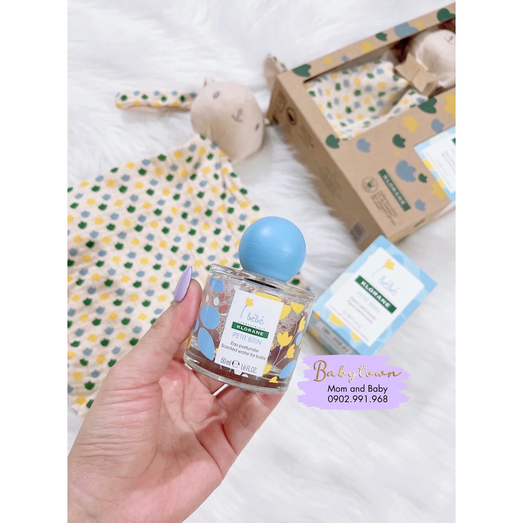 Nước hoa trẻ em Klorane Bebe 50ml tặng thỏ bông dễ thương, mềm mại