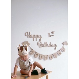 Set dây cờ khắc tên bé sinh nhật hpbd 20cm