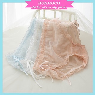 ❤️FREESHIP❤️ Quần Lót Nữ Quần Lót Lụa Dệt Kim Cao Cấp Viền Bèo Mềm Mại Đính Nơ Điệu Đà - BL10