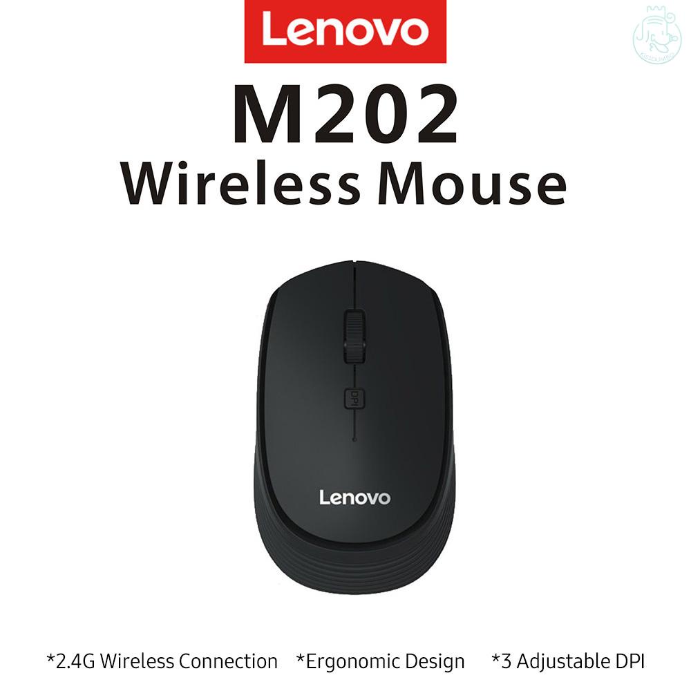 Chuột máy tính không dây LENOVO M202 2.4GHz có 4 nút nhấn chất lượng cao