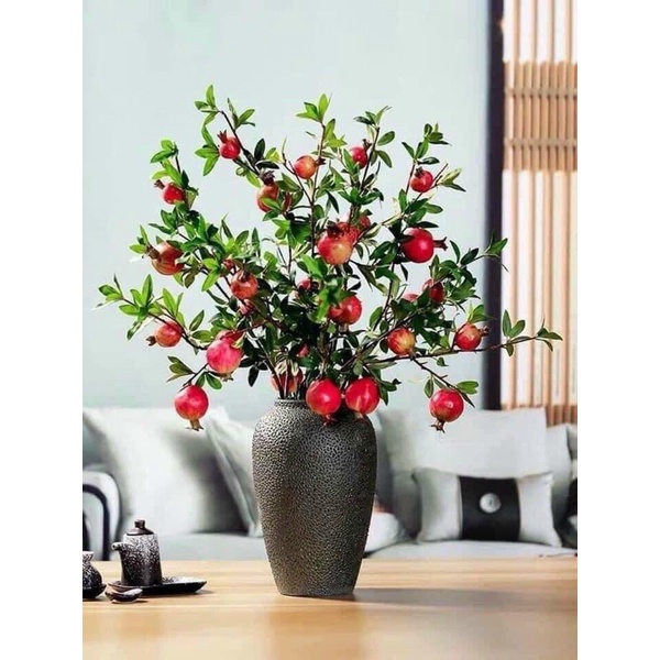 CÀNH LỰU GIẢ TRANG Trí CAO CẤP SIZE LOẠI 7 QUẢ