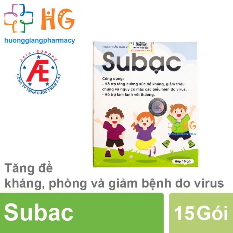 Cốm SuBạc - Không lo bị thủy đậu, tay chân miệng, bệnh ngoài da ở trẻ (Hộp 15 gói) -Chính Hãng