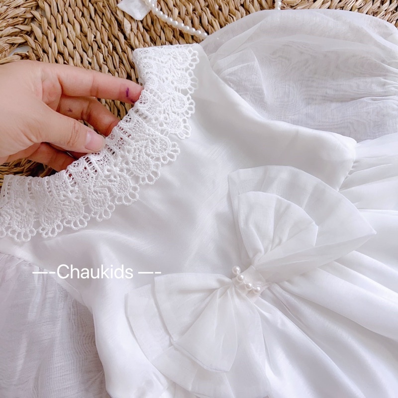 NGỌC BÈO Váy tặng nơ cho bé gái mã 63075