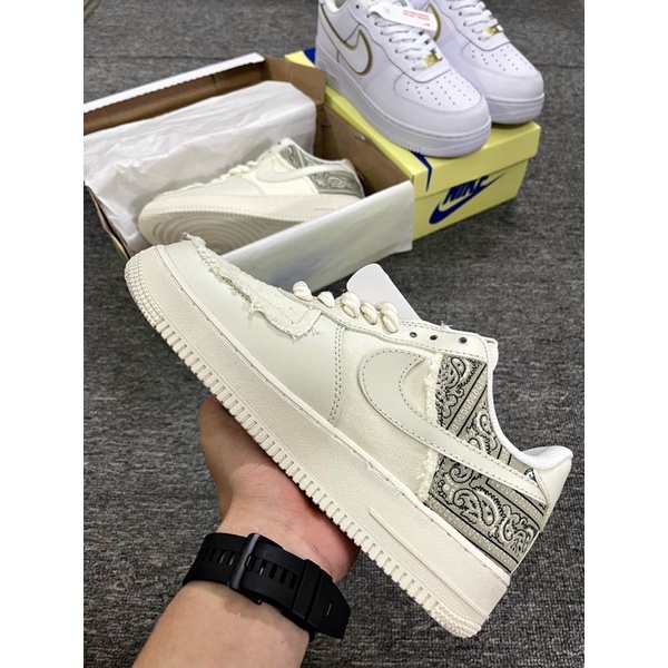 Giày af1 dây thừng,giày thể thao nam nữ độn đế tăng chiều cao ful box