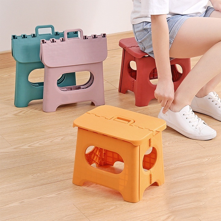 Ghế Đẩu Gấp Gọn 2 size Hokori Nhựa Việt Nhật (MS:2058) (MS:2059) Ghế nhựa xếp gọn mang đi học, du lịch tiện lợi